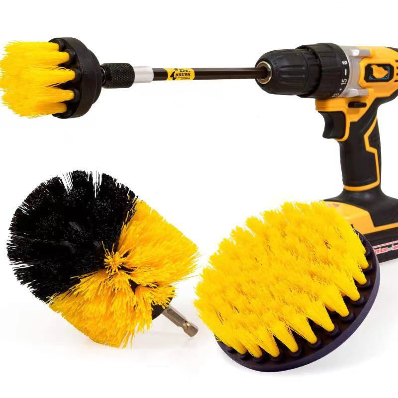 4-Pack: Electric Scrubber Cleaning Brushes Home Improvement Yellow - DailySale