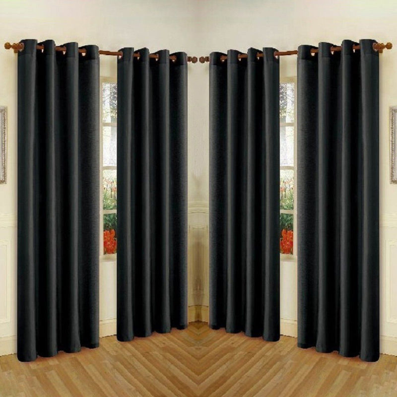 4-Pack: Faux-Silk Grommet Panels with Grommets