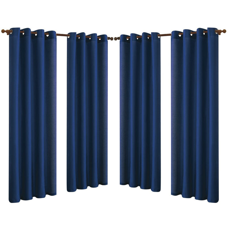 4-Pack: Faux-Silk Grommet Panels with Grommets