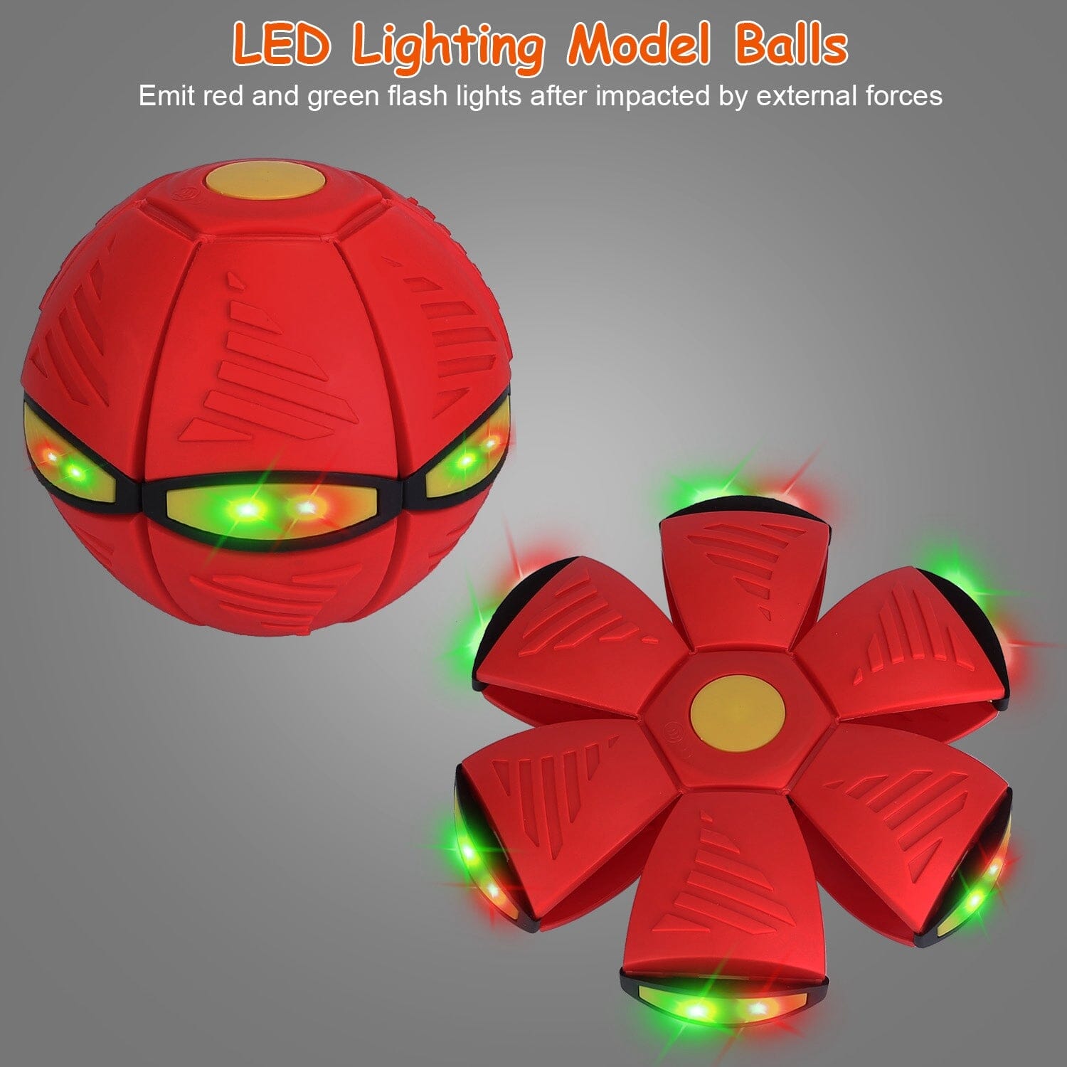 4-Pack: Flying Saucer Ball with LED Lights Toys & Games - DailySale