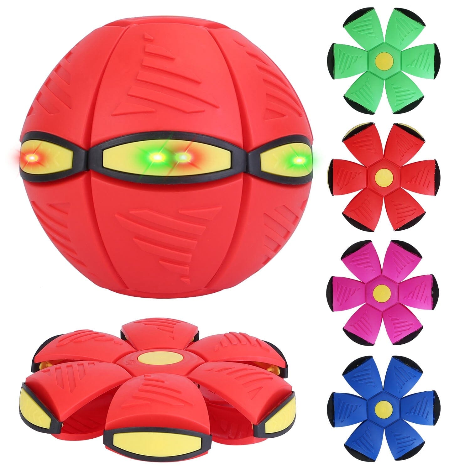 4-Pack: Flying Saucer Ball with LED Lights Toys & Games - DailySale