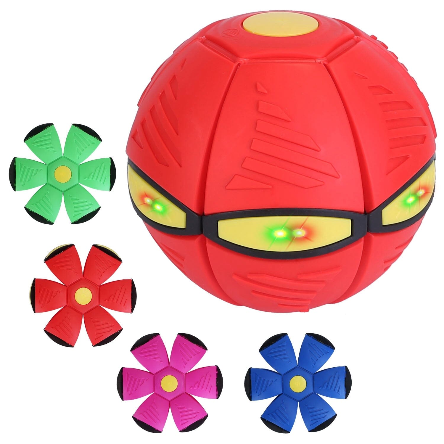 4-Pack: Flying Saucer Ball with LED Lights Toys & Games - DailySale