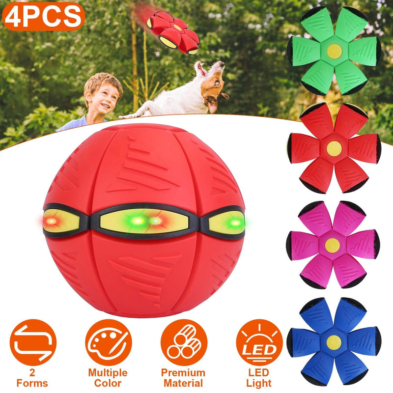 4-Pack: Flying Saucer Ball with LED Lights Toys & Games - DailySale