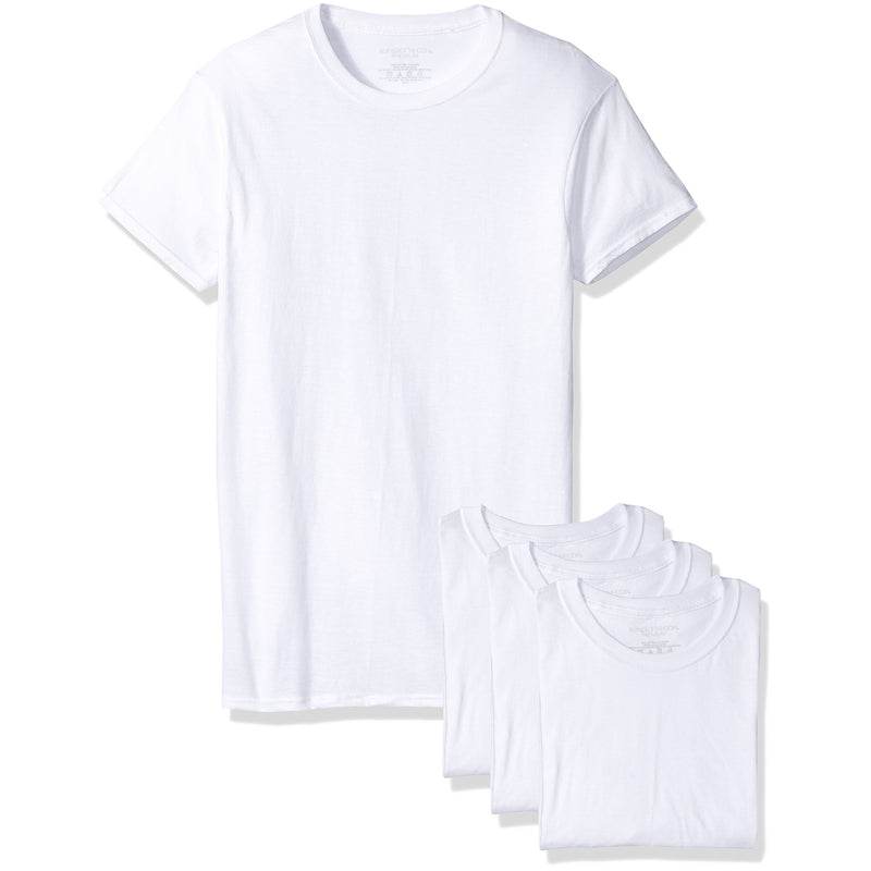 4-Pack: Fruit Of The Loom Mens T Shirt 100% Cotton White Men's Clothing - DailySale
