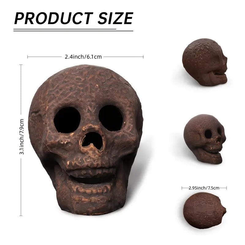 4-Pack: Halloween Fire Pit Skull Ceramic Props Holiday Decor & Apparel - DailySale