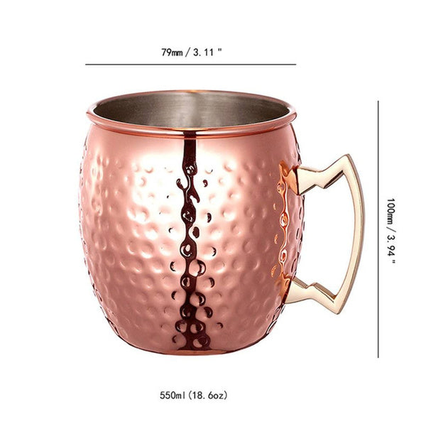 4-Pack: Hammered Copper Plated Moscow Mule Mug Wine & Dining - DailySale