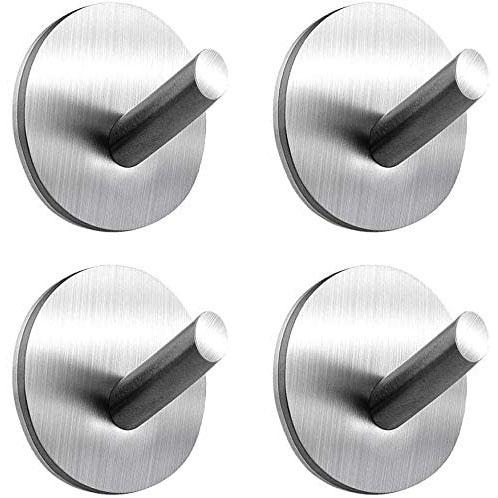 4-Pack: Heavy Duty Durable 304 Stainless Steel Wall Hangers Bath Circle Silver - DailySale
