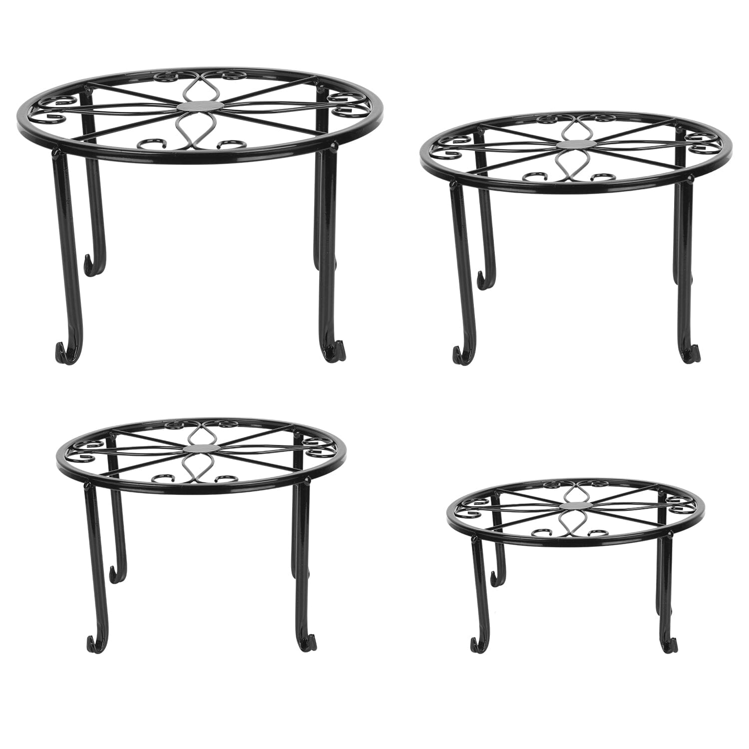 4-Pack: Iron Plotted Plant Stands Garden & Patio - DailySale