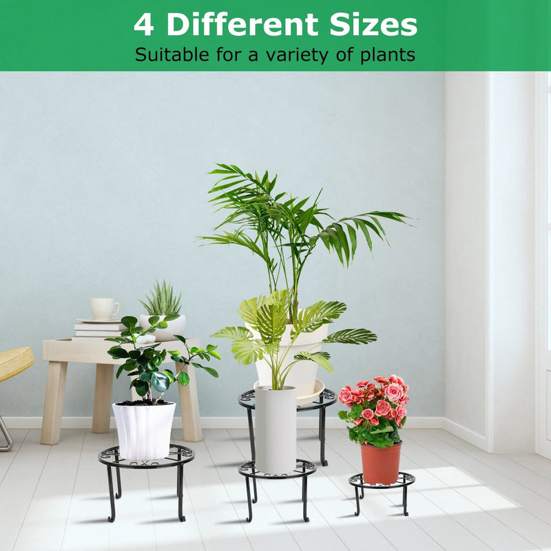 4-Pack: Iron Plotted Plant Stands Garden & Patio - DailySale