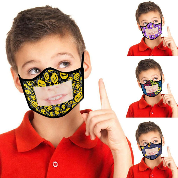 4-Pack: Kids Smile Window Face Mask Washable and Reusable Face Masks & PPE - DailySale