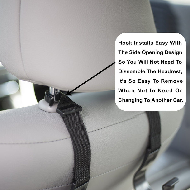 4-Pack: Lebogner Car Seat Organizer Headrest Hooks Automotive - DailySale