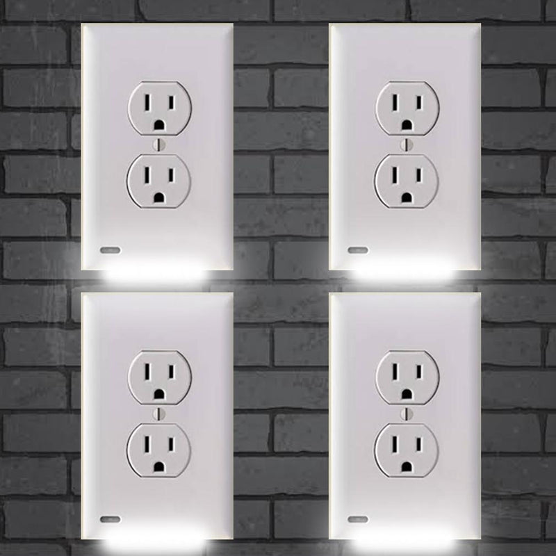 Outlet Cover with LED Night Light (4 Pack)