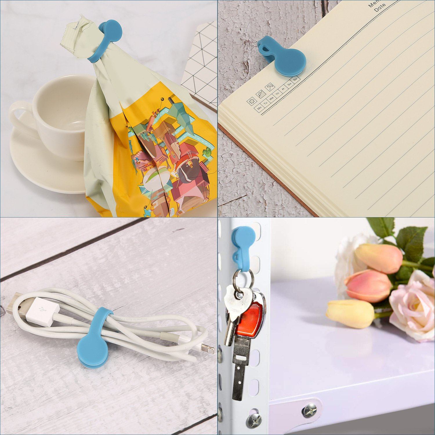 4-Pack: Magnetic Cable Clips Magnet Mobile Accessories - DailySale