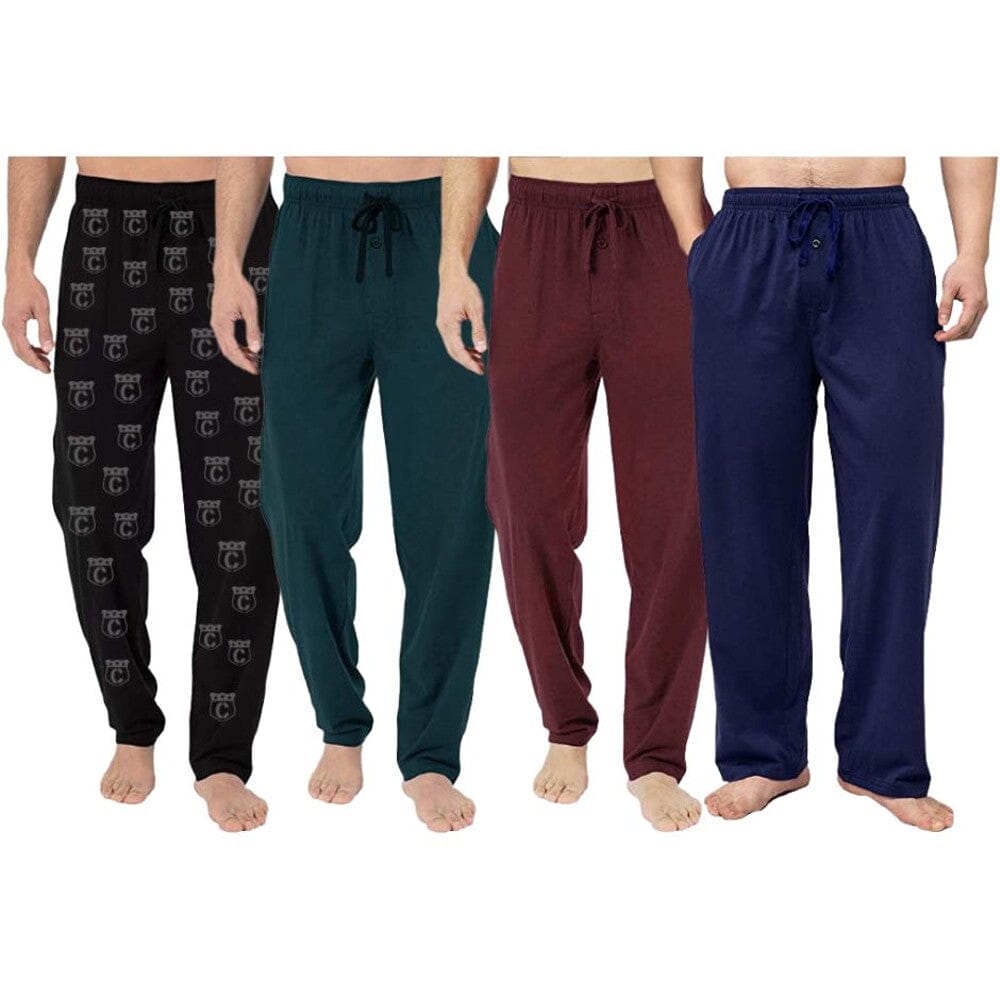 4-Pack: Men's Cotton Lounge Pants with Pockets Men's Bottoms S - DailySale