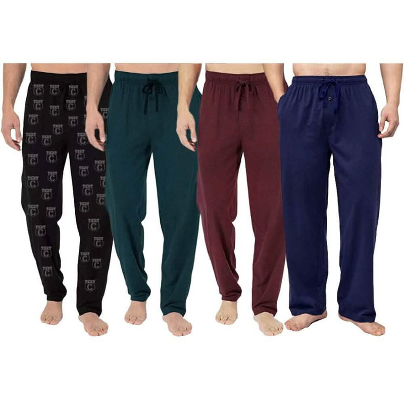 4-Pack: Men's Cotton Lounge Pants with Pockets Men's Bottoms S - DailySale