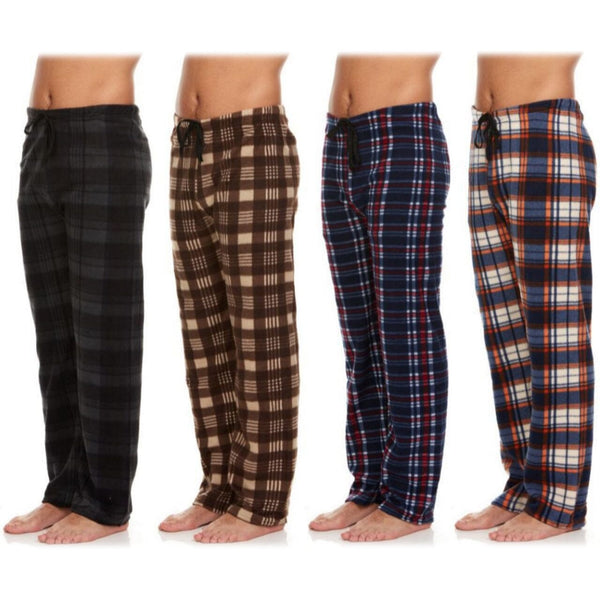 4-Pack: Men's Micro Fleece Pajama Pants Men's Bottoms S - DailySale