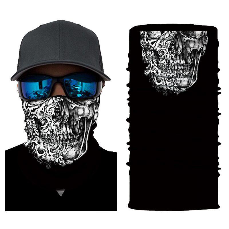4-Pack: Motorcycle Face Mask and Dust Wind Protection Sports & Outdoors Half Skull - DailySale