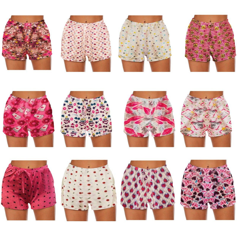 4-Pack: Mystery Deal Women's Comfy Lounge Bottom Pajama Shorts with Drawstring Women's Clothing - DailySale