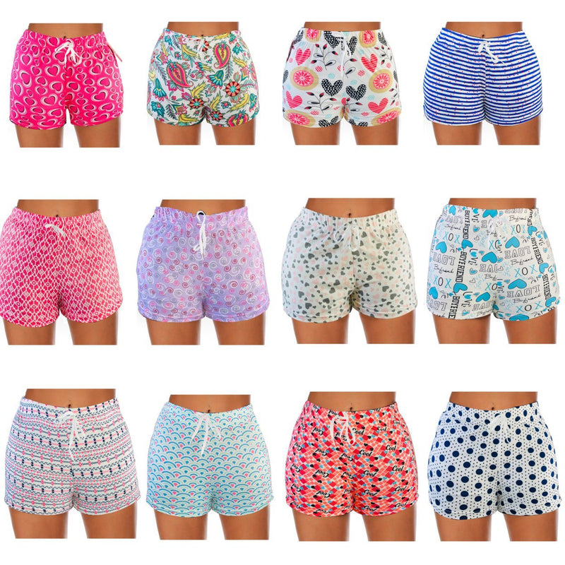 4-Pack: Mystery Deal Women's Comfy Lounge Bottom Pajama Shorts with Drawstring Women's Clothing - DailySale