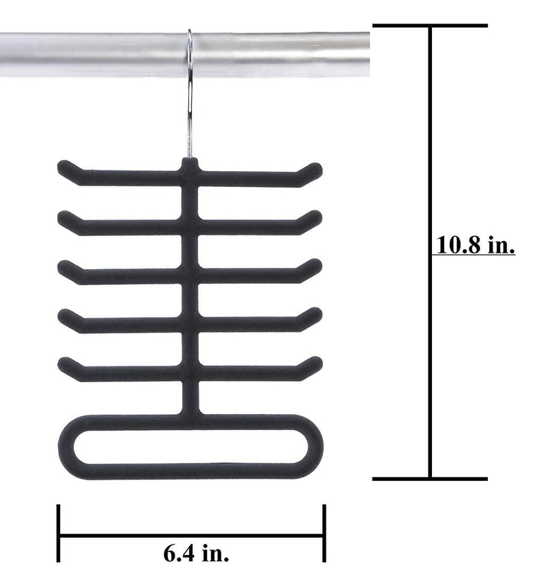 4-Pack: Non-Slip Velvet Tie Hanger Organizer Rack Home Essentials - DailySale