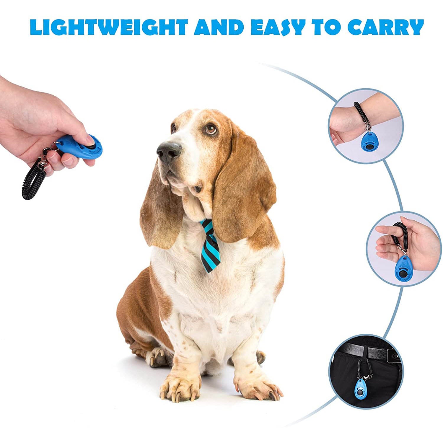 4-Pack: OYEFLY Dog Training Clicker with Wrist Strap Pet Supplies - DailySale