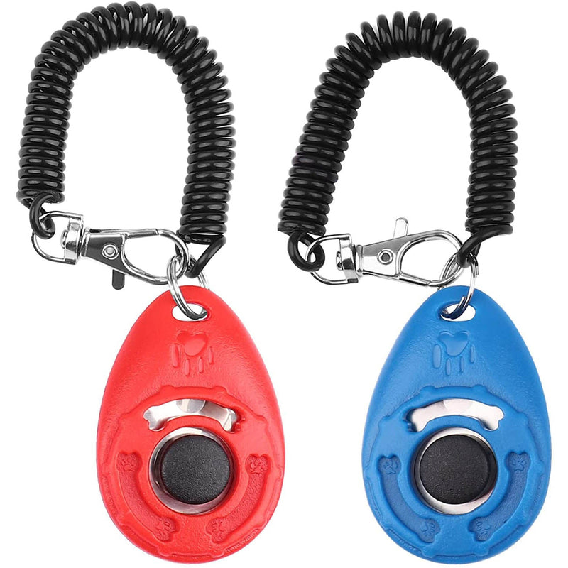 4-Pack: OYEFLY Dog Training Clicker with Wrist Strap Pet Supplies Red/Blue - DailySale