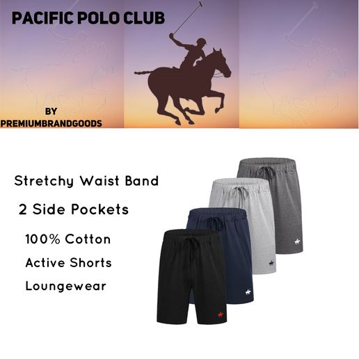 4-Pack: Pacific Polo Club Men's Shorts Men's Bottoms - DailySale