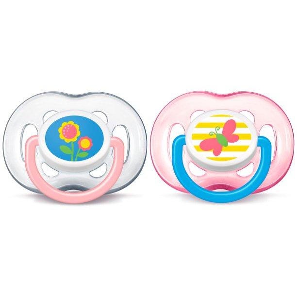 4-Pack: Philips Avent Freeflow Pacifier Baby Pink - DailySale