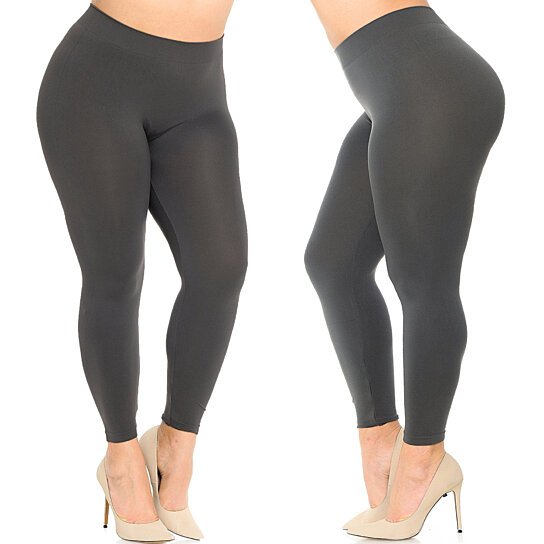 4-Pack: Plus Size Women's Ultra-Soft Stretchy Solid Yoga Leggings Women's Bottoms - DailySale