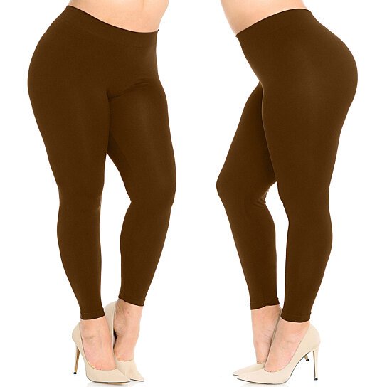 4-Pack: Plus Size Women's Ultra-Soft Stretchy Solid Yoga Leggings Women's Bottoms - DailySale