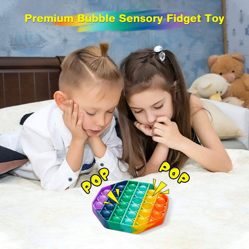 4-Pack: Rainbow Pop-It Bubble Popper Toys & Games - DailySale