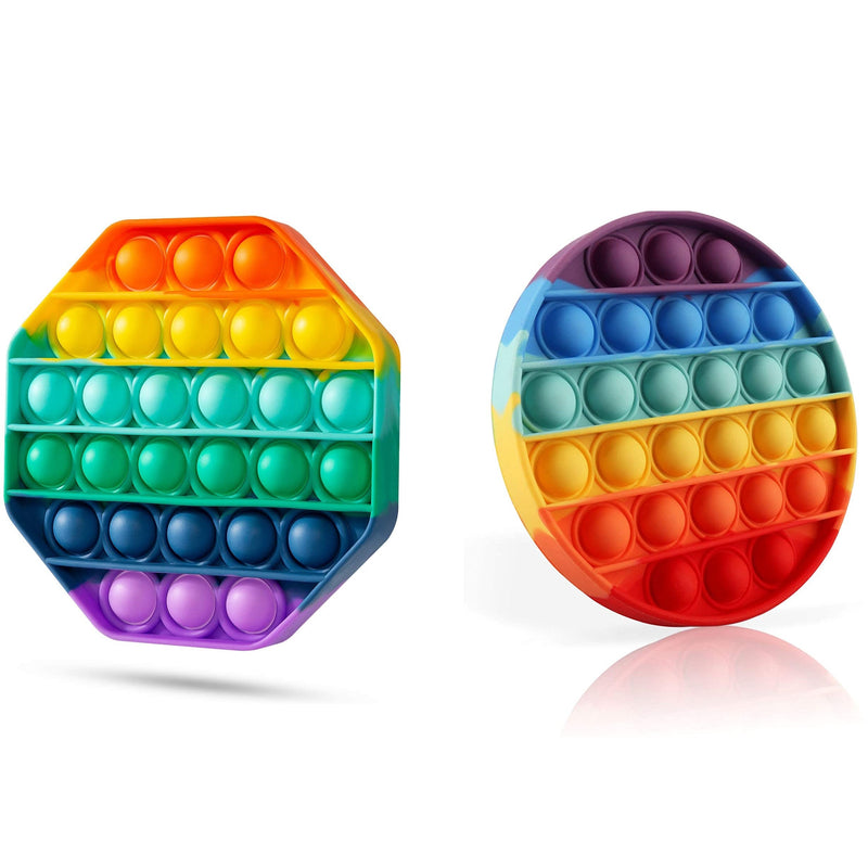 4-Pack: Rainbow Pop-It Bubble Popper Toys & Games - DailySale