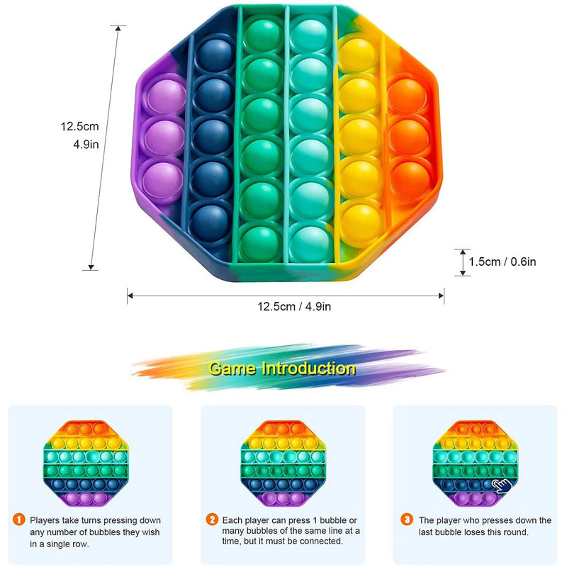 4-Pack: Rainbow Pop-It Bubble Popper Toys & Games - DailySale