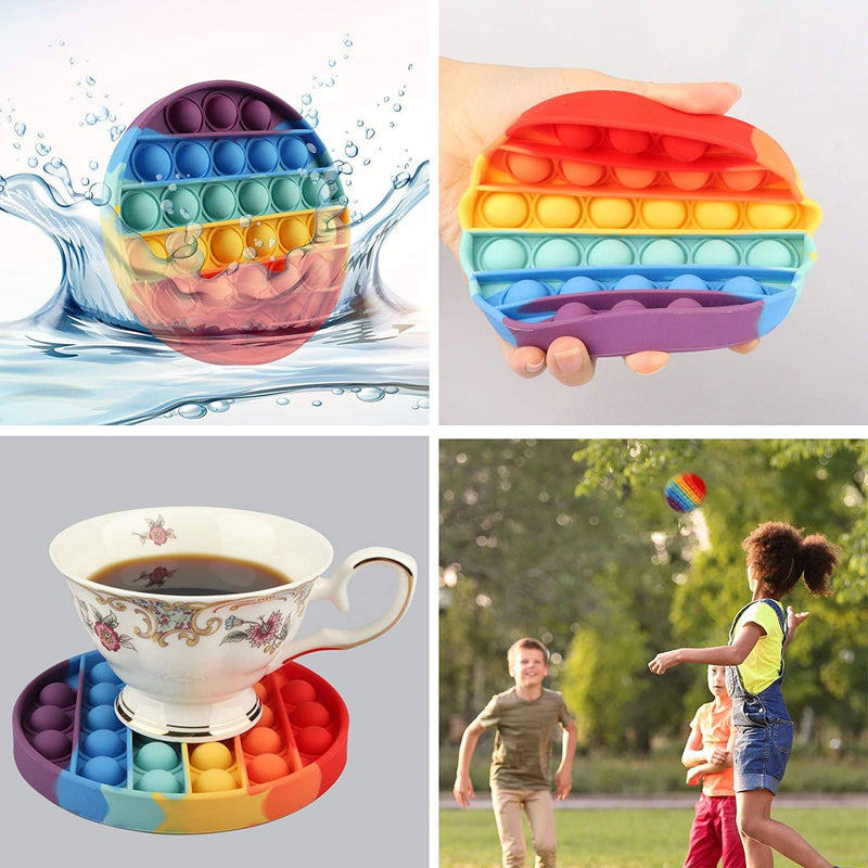 4-Pack: Rainbow Pop-It Bubble Popper Toys & Games - DailySale