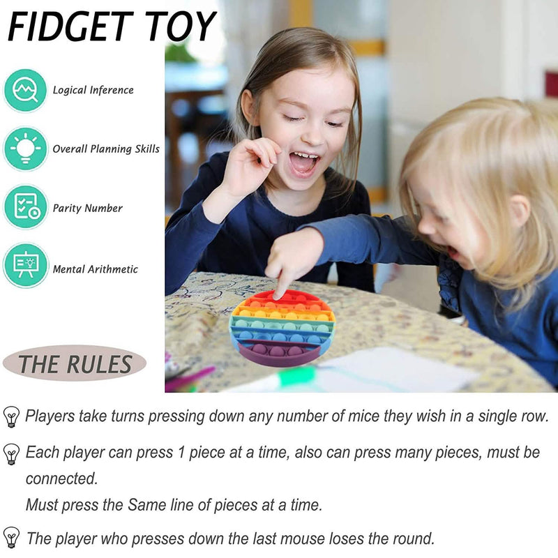 4-Pack: Rainbow Pop-It Bubble Popper Toys & Games - DailySale