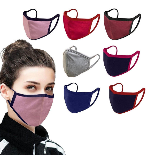 4-Pack: Reusable & Washable 2 Ply Soft Cotton Fabric Masks Face Masks & PPE - DailySale