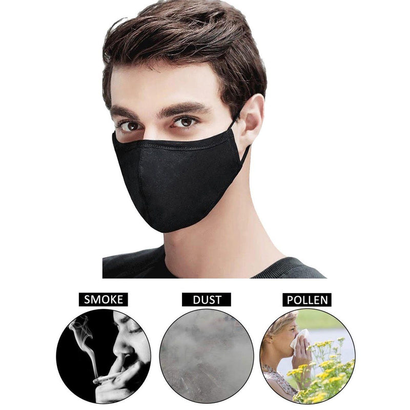 4-Pack: Reusable & Washable 2 Ply Soft Cotton Fabric Masks Face Masks & PPE - DailySale