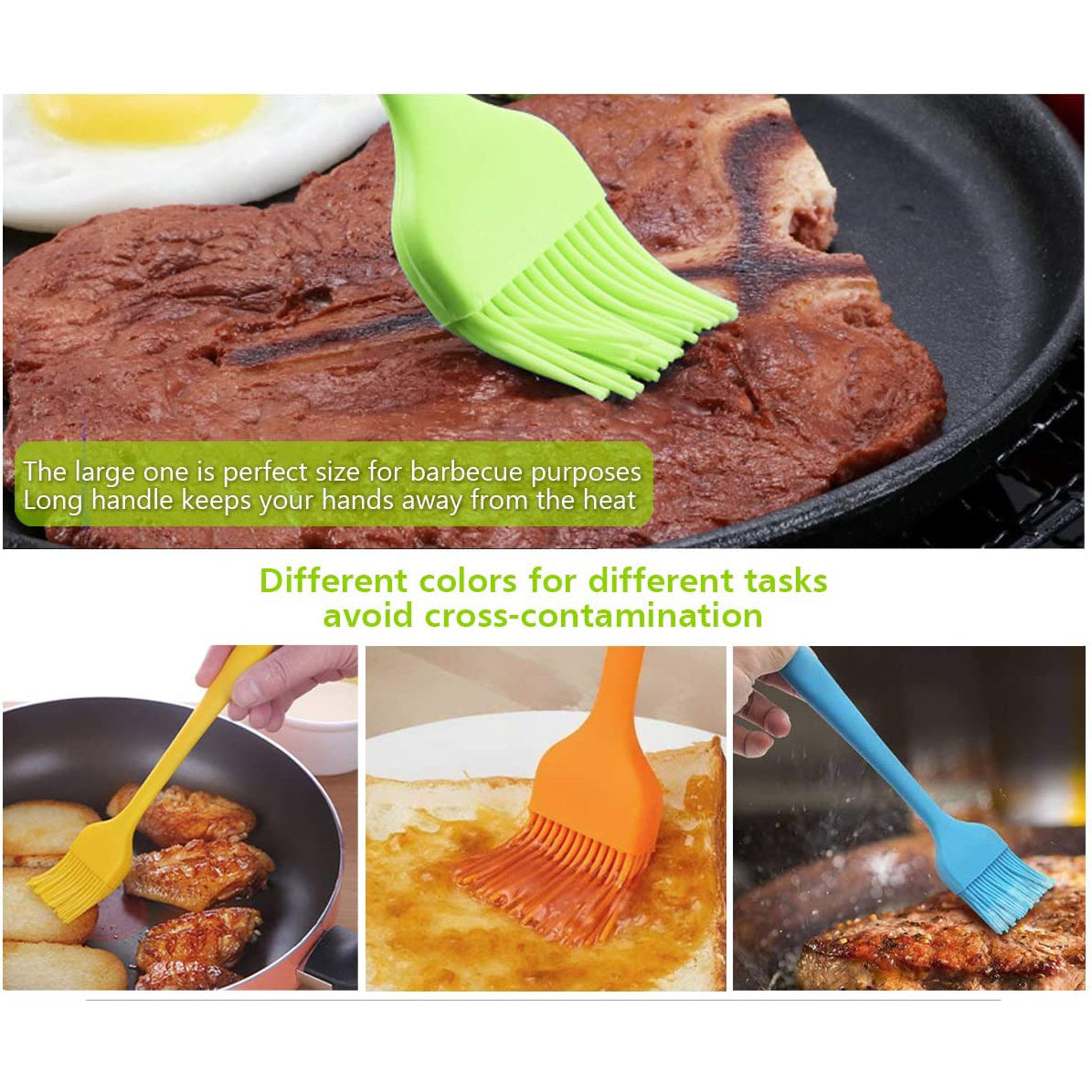 4-Pack: Silicone Basting Pastry Brush Kitchen Tools & Gadgets - DailySale