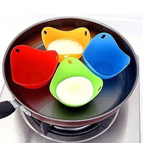 4-Pack: Silicone Egg Cooker Kitchen Tools & Gadgets - DailySale