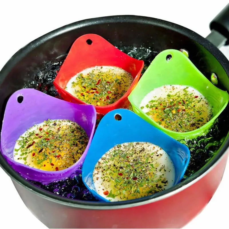 4-Pack: Silicone Egg Cooker Kitchen Tools & Gadgets - DailySale