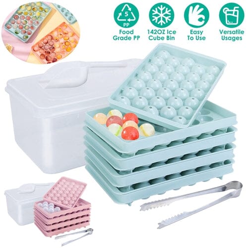 4-Pack: Small Ice Cube Maker Mold with Lid Bin Kitchen Tools & Gadgets - DailySale