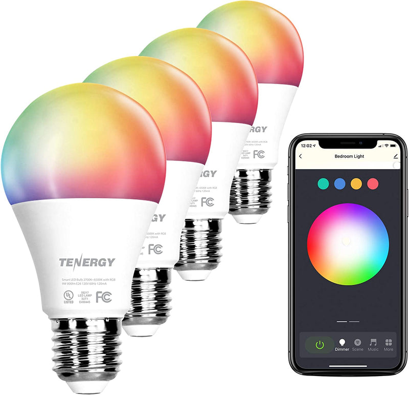 4-Pack: Smart WiFi LED Light Bulb with White and Color Changing Light Bulb Indoor Lighting - DailySale