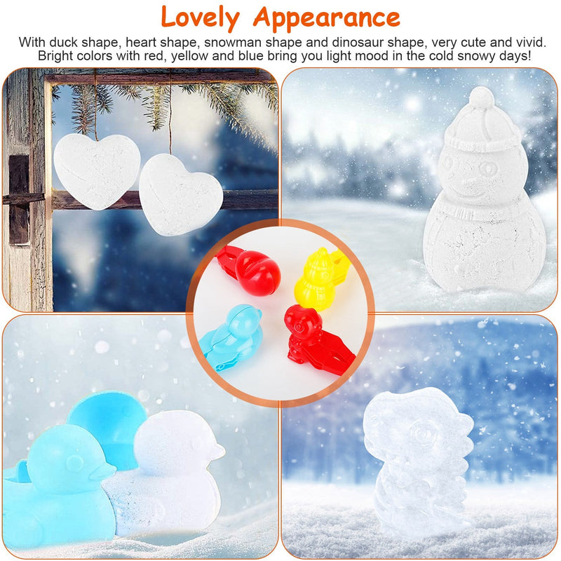 4-Pack: Snowball Makers Set Clip Snow Molds Toys & Games - DailySale