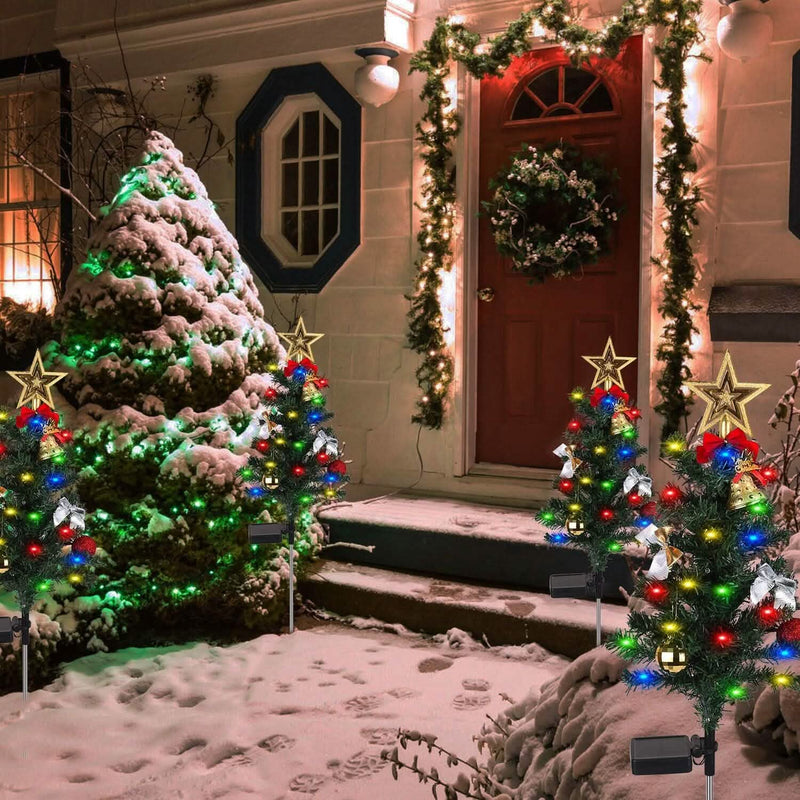 4-Pack: Solar Christmas Tree Lights Garden Decorations Holiday Decor & Apparel - DailySale