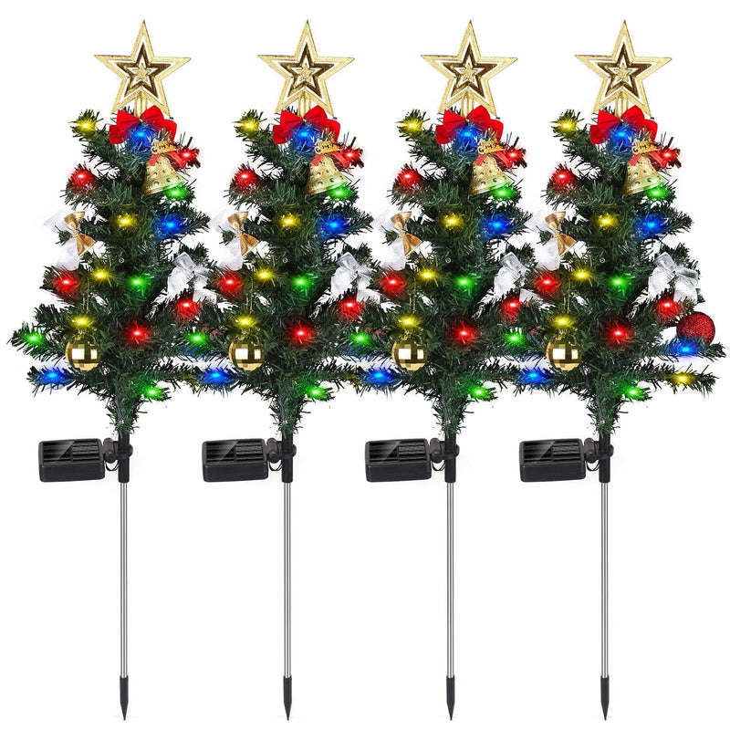 4-Pack: Solar Christmas Tree Lights Garden Decorations Holiday Decor & Apparel - DailySale