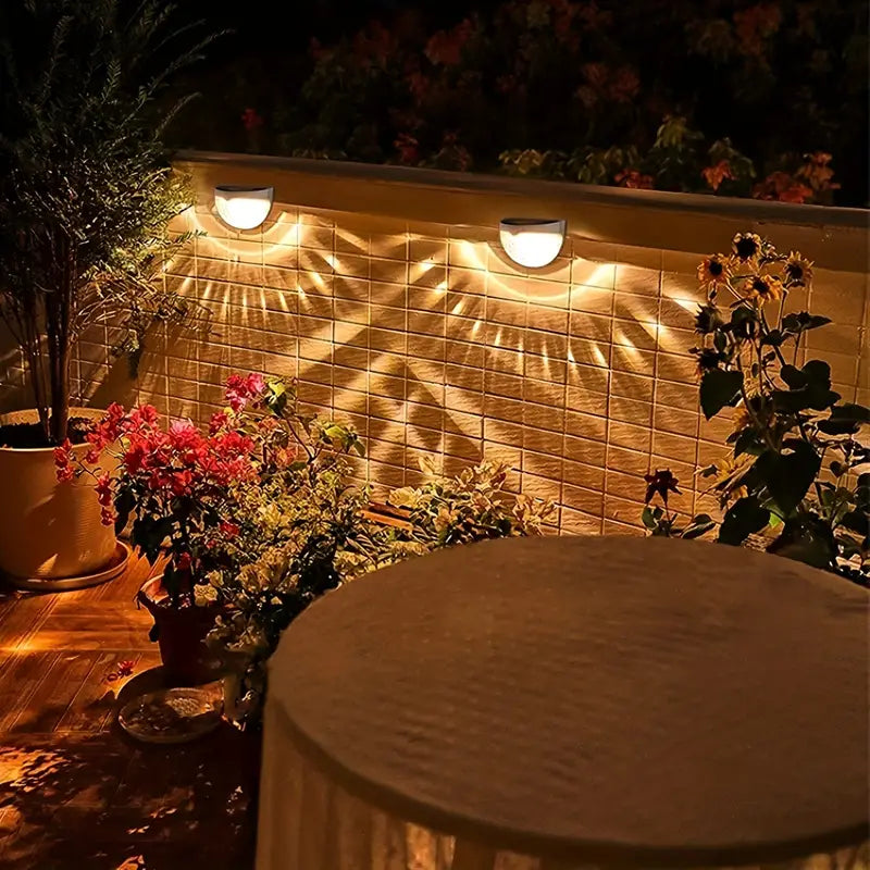 4-Pack: Solar Fence Lights Solar Deck Lights Outdoor Lighting - DailySale