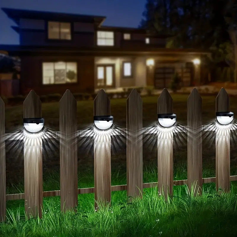 4-Pack: Solar Fence Lights Solar Deck Lights Outdoor Lighting - DailySale