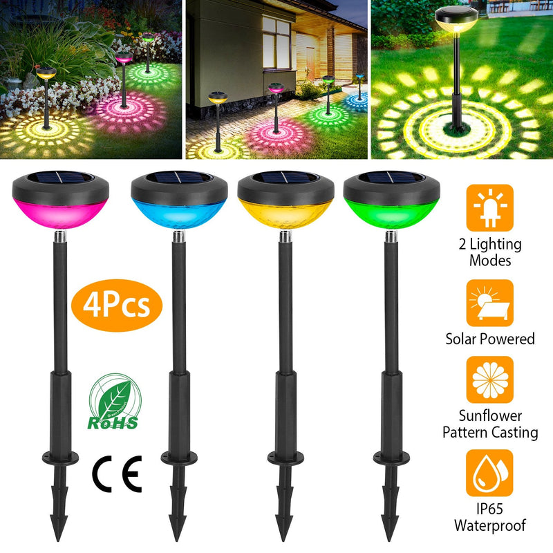 4-Pack: Solar Pathway Color Changing Garden Light Garden & Patio - DailySale