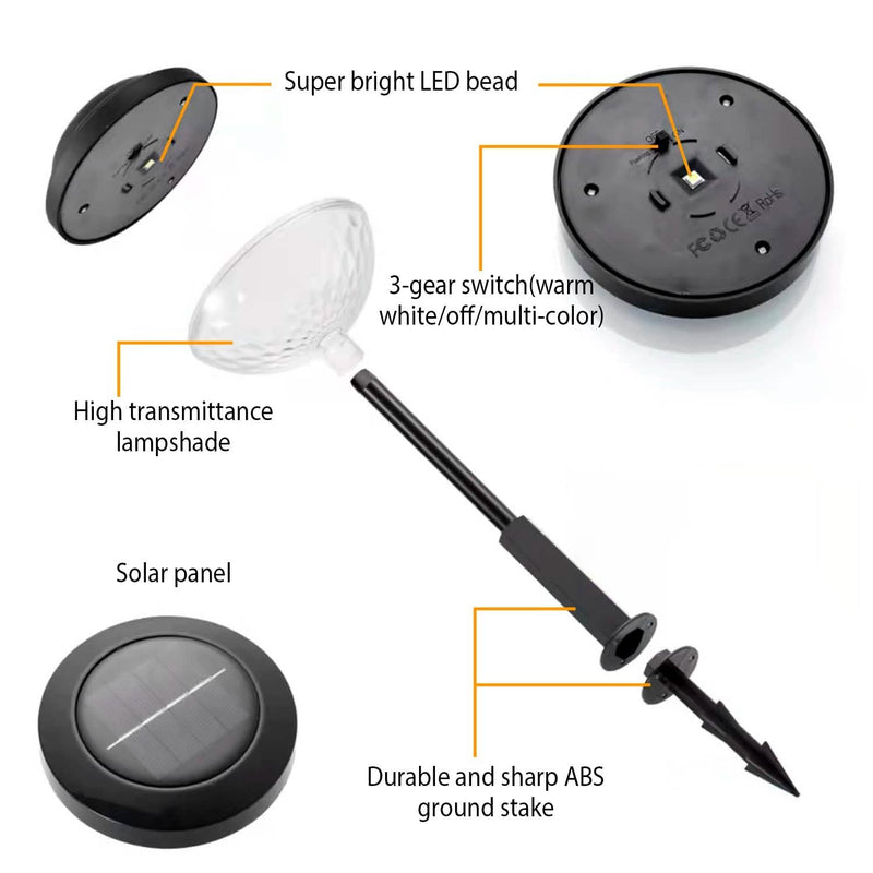 4-Pack: Solar Pathway Color Changing Garden Light Garden & Patio - DailySale