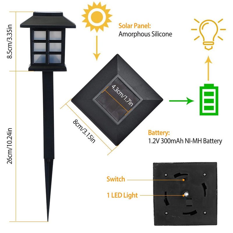 4-Pack: Solar Pathway Lights Outdoor Lighting - DailySale